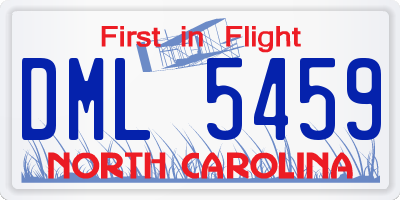 NC license plate DML5459