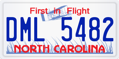 NC license plate DML5482
