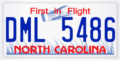 NC license plate DML5486