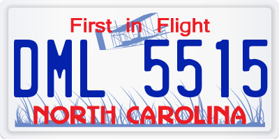 NC license plate DML5515