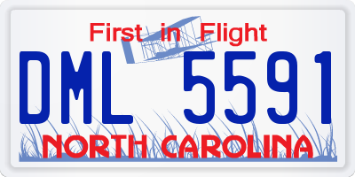 NC license plate DML5591