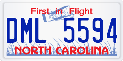 NC license plate DML5594