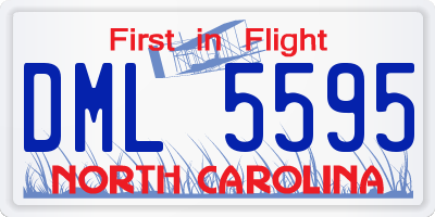 NC license plate DML5595