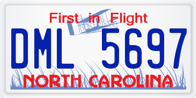 NC license plate DML5697