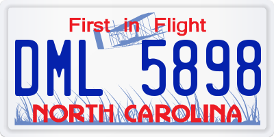 NC license plate DML5898