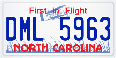 NC license plate DML5963