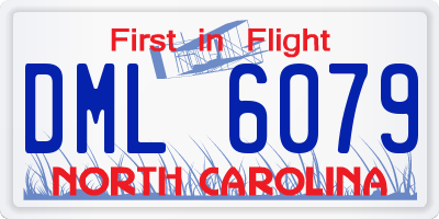 NC license plate DML6079