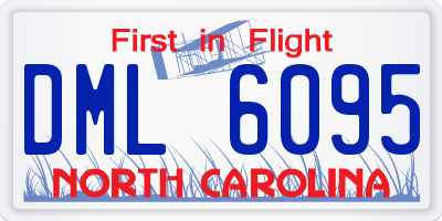 NC license plate DML6095