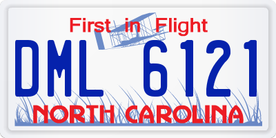 NC license plate DML6121