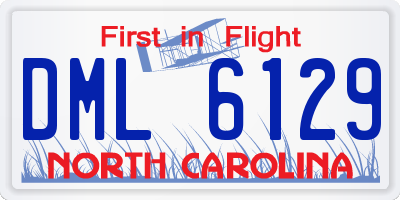 NC license plate DML6129