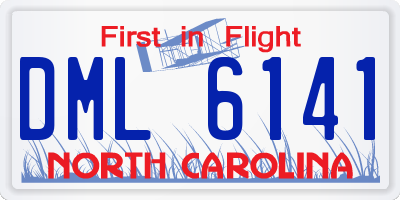 NC license plate DML6141