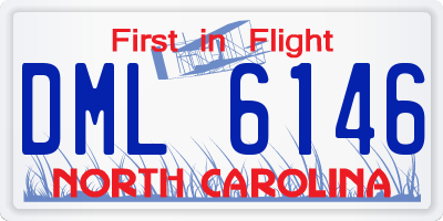 NC license plate DML6146
