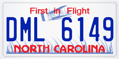NC license plate DML6149