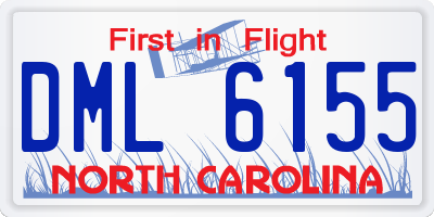 NC license plate DML6155