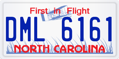 NC license plate DML6161