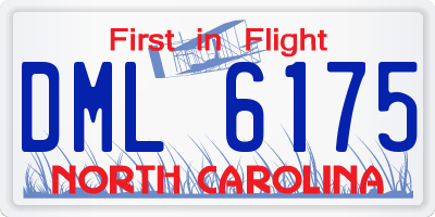 NC license plate DML6175