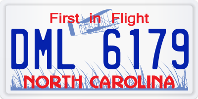 NC license plate DML6179