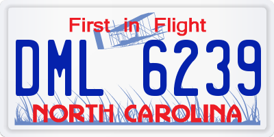 NC license plate DML6239