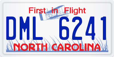 NC license plate DML6241