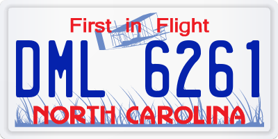 NC license plate DML6261