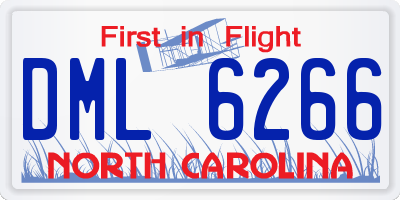 NC license plate DML6266