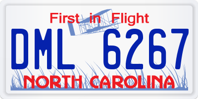 NC license plate DML6267