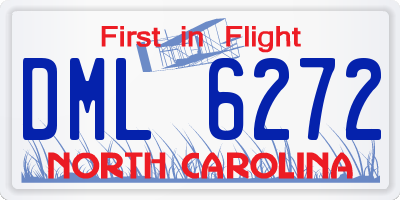 NC license plate DML6272