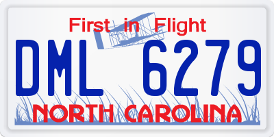 NC license plate DML6279