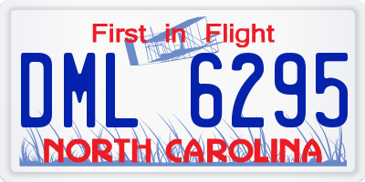 NC license plate DML6295