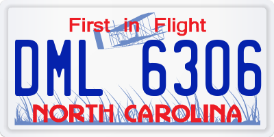 NC license plate DML6306