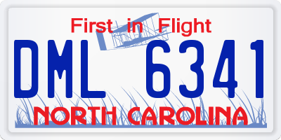 NC license plate DML6341