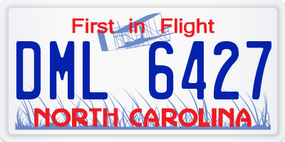 NC license plate DML6427