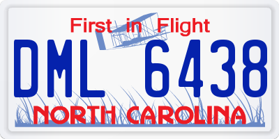 NC license plate DML6438