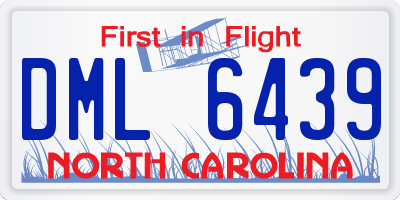 NC license plate DML6439