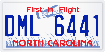 NC license plate DML6441