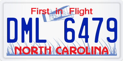 NC license plate DML6479