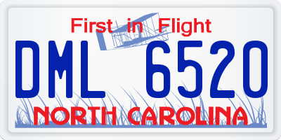 NC license plate DML6520