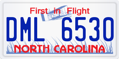 NC license plate DML6530
