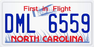 NC license plate DML6559