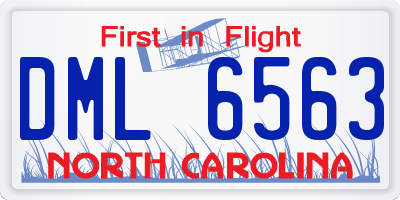 NC license plate DML6563