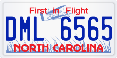 NC license plate DML6565