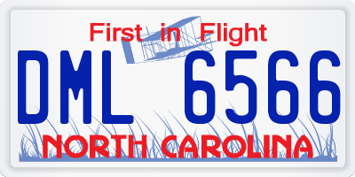 NC license plate DML6566