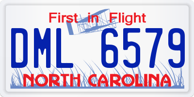 NC license plate DML6579