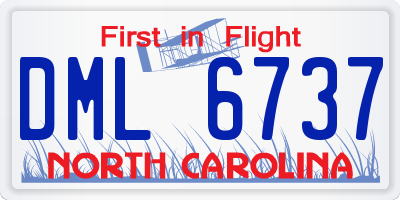 NC license plate DML6737