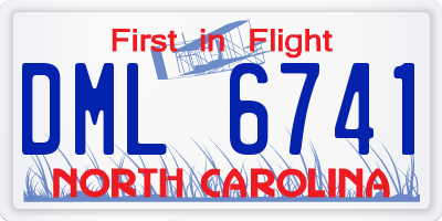 NC license plate DML6741