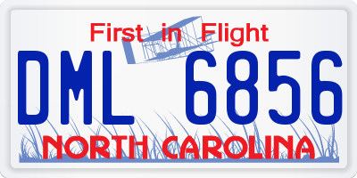 NC license plate DML6856