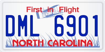NC license plate DML6901