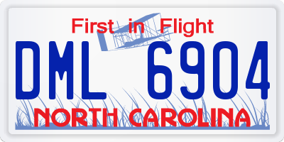 NC license plate DML6904
