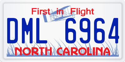 NC license plate DML6964