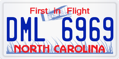 NC license plate DML6969